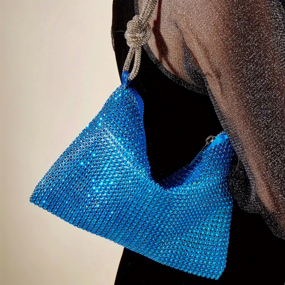 New Blue Glitter dinner Bag